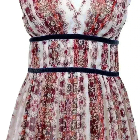 Vintage Abercrombie & Fitch Floral Chiffon Fit & Flare Mini Dress – Size Small - Picture 3 of 8